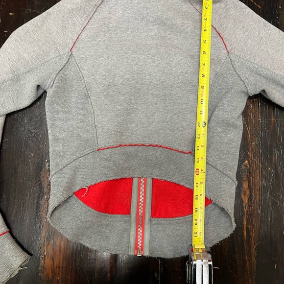 Lululemon jacket hoodie grey orange size 8 - Picture 11 of 11